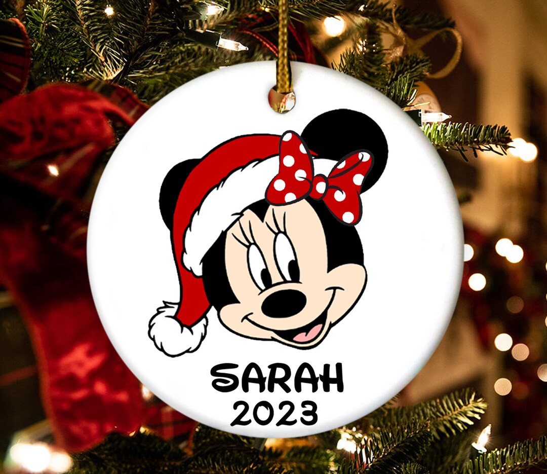 Minnie Mouse Christmas Ornamentdisney Ornamentchristmas Etsy