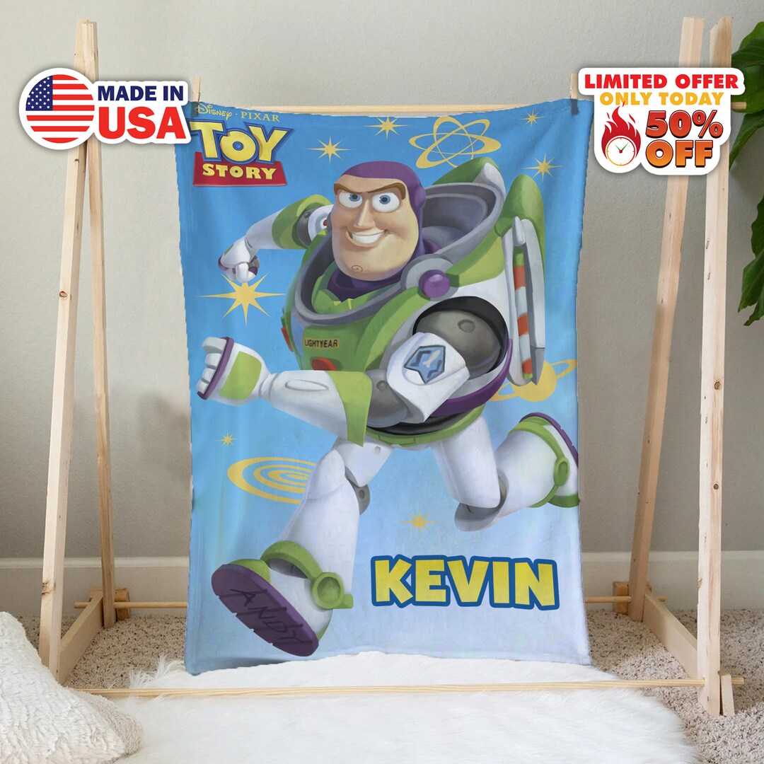 Buzz Lightyear Blanket Toy Story Blanket Andy and Woody Toy Etsy
