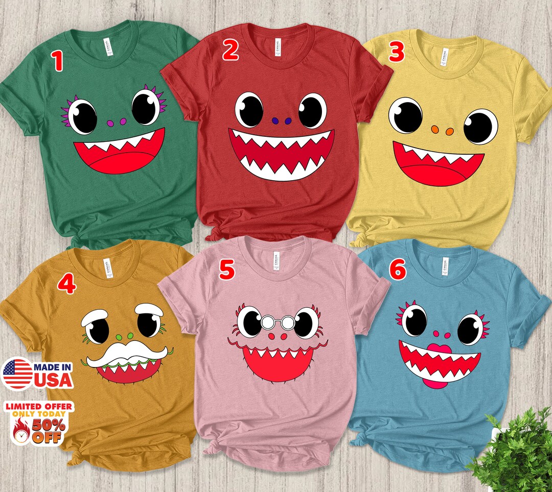 Baby Shark Shirt Baby Shark Family Birthday Shirt Baby Shark Etsy