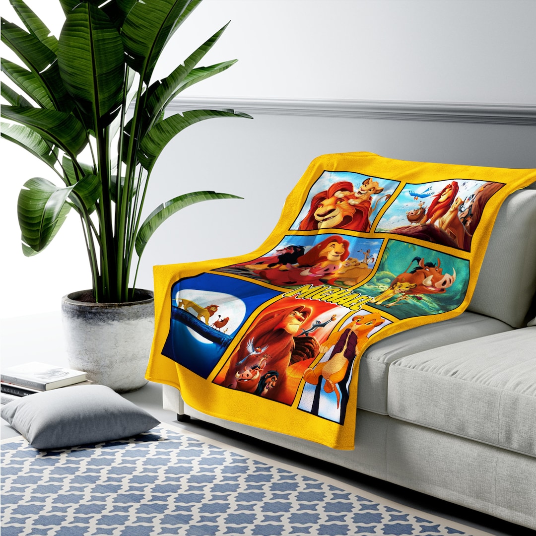 Simba Blanket Lion King Baby Blanket Simba Nala Blanket Etsy