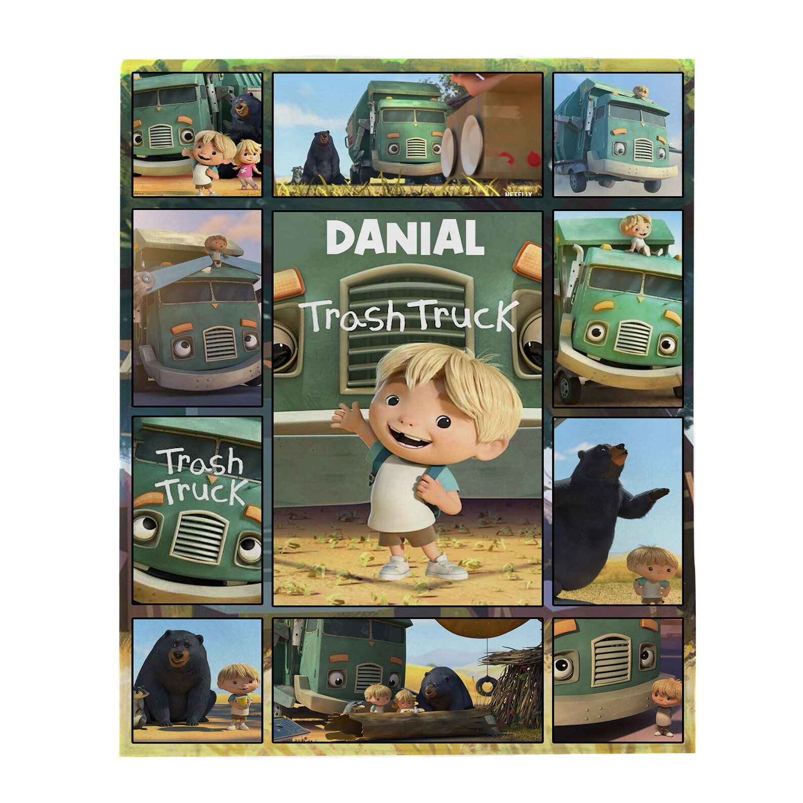 Trash Truck Blanket Personalized Trash Truck Quilt Blanket Etsy