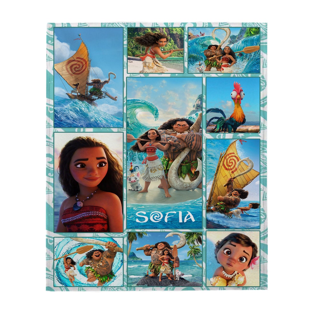 Personalized Princess Moana Blanket Princess Blanket Custom Etsy
