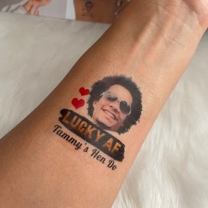 Bachelorette Party Favors - Bachelorette Tattoo - Bachelorette Party Favor - Groom&#39;s Face Tattoo - Bride Tattoo - Bride Gift - Funny Gift