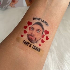 Bachelorette Party Favors - Bachelorette Tattoo - Bachelorette Party Favor - Groom&#39;s Face Tattoo - Bride Tattoo - Bride Gift - Funny Gift