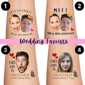 Wedding Temporary Tattoos for Couples Tattoos for Wedding Party Tattoos for Bride and Groom Wedding Favors for Bridal Party Tattoos