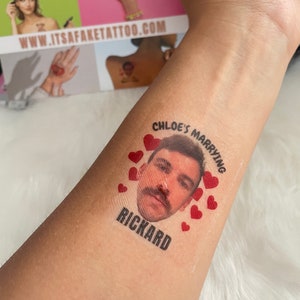 Bachelorette Party Favors - Bachelorette Tattoo - Bachelorette Party Favor - Groom&#39;s Face Tattoo - Bride Tattoo - Bride Gift - Funny Gift
