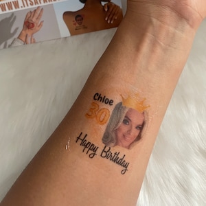 Birthday Party Favors - Birthday Tattoo - Gift for bestie - funny birthday gift - face tattoo - tattoos - fake tattoos - bday Gift - bday