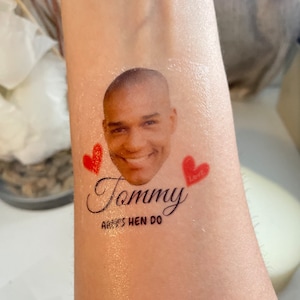 Bachelorette Party Favors - Bachelorette Tattoo - Bachelorette Party Favor - Groom's Face Tattoo - Bride Tattoo - Bride Gift - Funny Gift