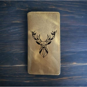 Cartera Buck Rodeo Cowboy Western Buffalo Leather Premium Geométrica Deer Wild NUEVA