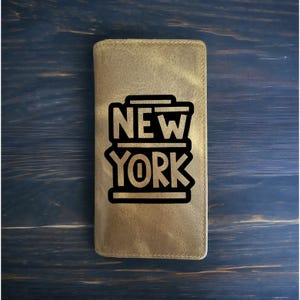 Carteira New York Rodeo Cowboy Western Buffalo Couro Premium City Retro NOVO
