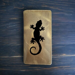 Cartera de rodeo con diseño de lagarto, estilo vaquero, estilo búfalo occidental, de primera calidad, con diseño de animal geco, NUEVA