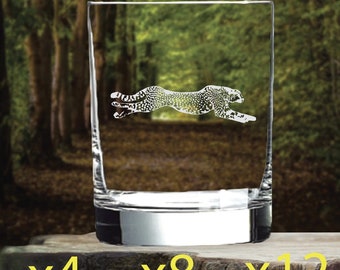 Gepard Whisky Glas Doppel 14 Unzen Old Fashioned Animal x4 x8 x12 NEU