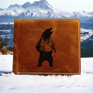 Portefeuille en cuir Grizzly Mountain à deux volets de qualité supérieure Buffalo Outdoor NOUVEAU