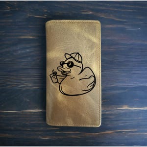Carteira Rubber Duck Rodeo Cowboy Western Buffalo Couro Premium Praia Oceano NOVO