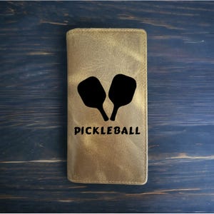 Cartera Pickleball Rodeo Cowboy Western Buffalo Leather Premium Paddle Sport NUEVA
