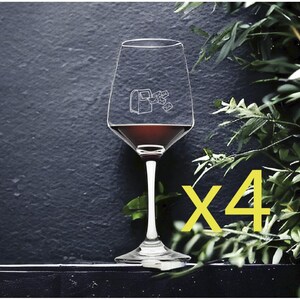 Copas de vino para buzón x4 Premium 12 oz Paquete personalizado Negocio NUEVO