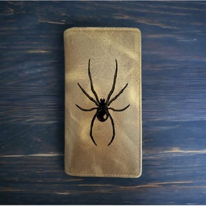 Cartera Spider Rodeo Cowboy Western Buffalo Leather Premium Scary Horror NUEVO