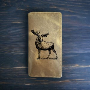 Portefeuille orignal Rodeo Cowboy en cuir de buffle occidental de qualité supérieure, animal d'extérieur