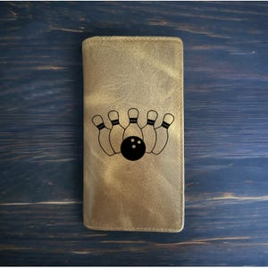 Cartera de rodeo y bolos, estilo vaquero, de piel de búfalo occidental, para deportes de primera calidad, NUEVA