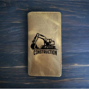 Cartera de construcción Rodeo Cowboy Western Buffalo Leather Premium Excavadora NUEVA