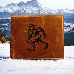 Cartera de cuero Bigfoot plegable de primera calidad Buffalo para viajes al aire libre NUEVO