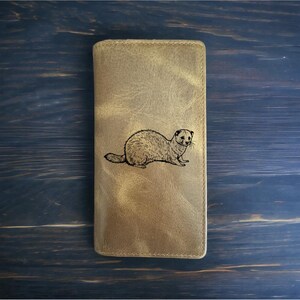 Cartera de rodeo de hurón, estilo vaquero, de piel de búfalo occidental, regalo de primera calidad para mascotas, NUEVO