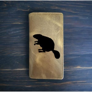 Cartera de rodeo de castor, piel de búfalo occidental, de primera calidad, de vaquero, de Animal Dam Wild, NUEVA