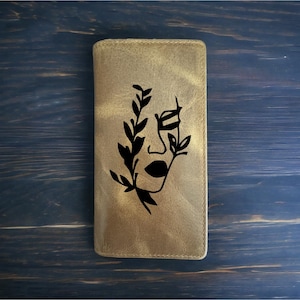 Cartera de mujer con diseño floral de rodeo, estilo vaquero, de piel de búfalo occidental, regalo de flores de primera calidad, NUEVA