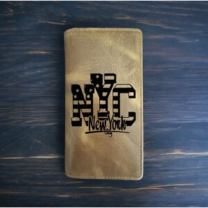 NYC USA ロデオウォレット カウボーイ ウエスタン バッファローレザー プレミアム フラッグ シティ ギフト 新品