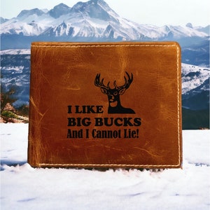 Cartera de cuero Big Bucks plegable de calidad premium Buffalo Hunt Outdoor NUEVO