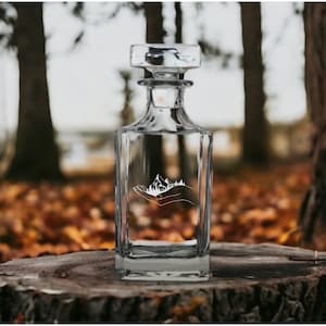 Mountain Whiskey Decanter: Personalized Bourbon Gift (26 Oz)
