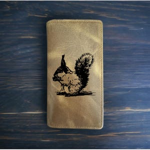Cartera de ardilla rodeo de piel de búfalo vaquera del oeste de primera calidad Abert's Animal NUEVO