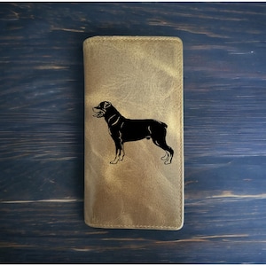 Cartera de rodeo para rottweiler, estilo vaquero, de piel de búfalo occidental, de primera calidad, para perros y mascotas, nueva