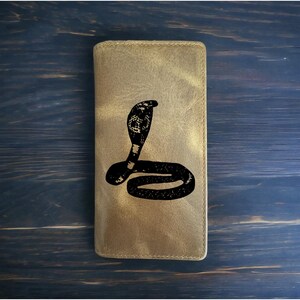 Carteira King Cobra Rodeo Cowboy Western Buffalo Couro Premium Cobra Animal NOVO