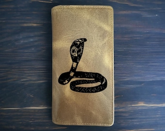 King Cobra Buffalo Leather Wallet: Western Cowboy Bifold