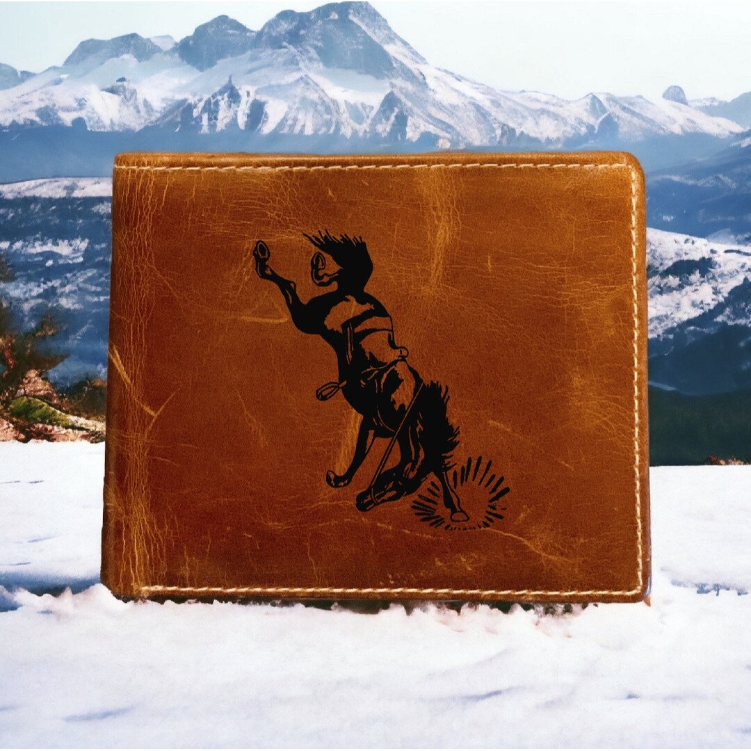 Bucking Bronco Leather Wallet Bifold Premium Quality Buffalo NEW - Etsy