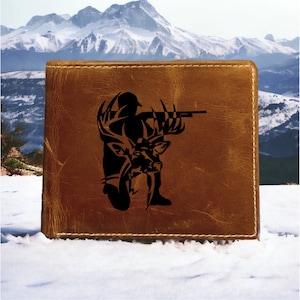 Billetera de cuero Buck Hunter plegable de primera calidad Buffalo Outdoor NUEVO