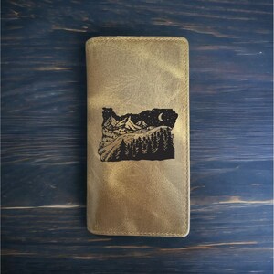 Cartera Oregon Rodeo Cowboy Western Buffalo Leather Premium Outdoor Nature NUEVA