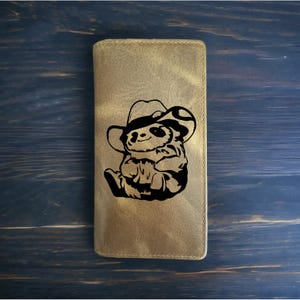 Cartera de vaquero con pereza, estilo rodeo, de piel de búfalo occidental, de primera calidad, estilo campestre, nueva
