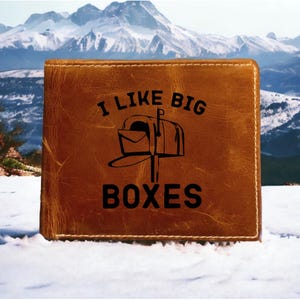 Cartera de cuero Big Boxes Bifold de primera calidad Buffalo Mail Business NUEVA