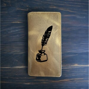 Plume et encre Rodeo Wallet Cowboy Western Cuir de buffle Premium Retro NOUVEAU