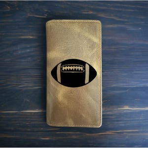 Buffalo Leather Football Wallet: RFID Bifold Sports Game