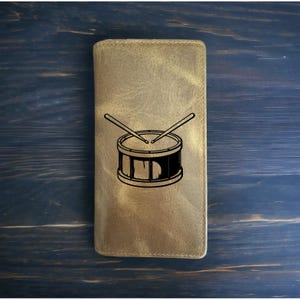 Cartera para tambor rodeo, estilo vaquero, estilo occidental, de piel de búfalo, de primera calidad, para música de banda, NUEVA