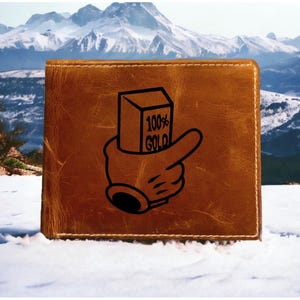 Cartera de cuero con lingotes de oro, billetera plegable de primera calidad, Buffalo Cash Money Bank, NUEVA