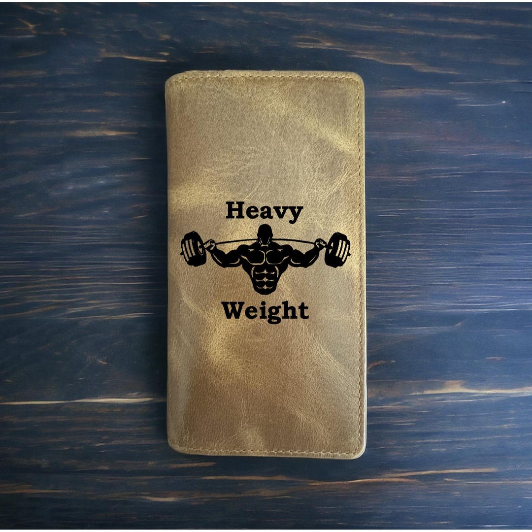 Men Exercise Wallet Buffalo Leather Bifold Wallet: Gym Workout Design, RFID Blocking - Etsy