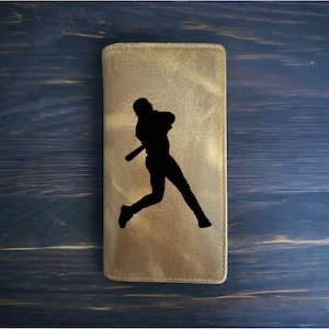 Cartera de jugador de béisbol Rodeo Vaquero Western Buffalo Cuero Premium Games NUEVO