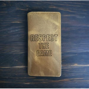 Respeta el juego Cartera de rodeo Vaquero Western Buffalo Cuero Premium Trabajo NUEVO