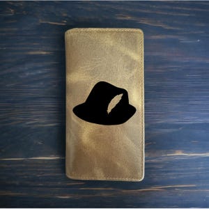 Cartera de rodeo con sombrero tirolés, estilo vaquero occidental, de piel de búfalo, de primera calidad, alemana, regalo NUEVO