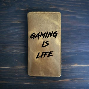 Cartera de cuero de búfalo occidental de primera calidad para jugadores que juegan como si fueran vida