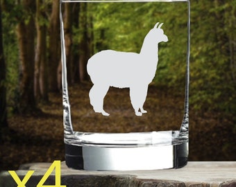 Alpaka Whisky Glas Doppel 14 Unzen Old Fashioned Lama x4 x8 x12 NEU